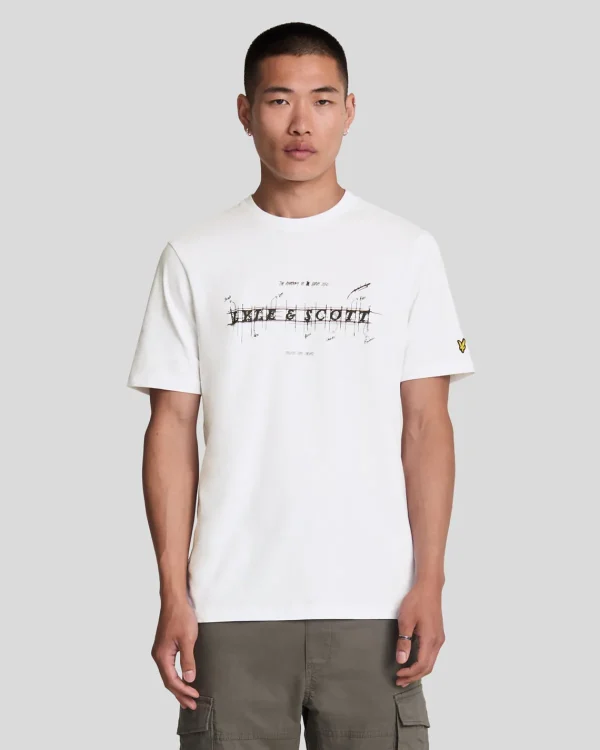 Lyle & Scott Vermächtnis | T-shirts<Anatomie der Schrift Grafik T-Shirt White