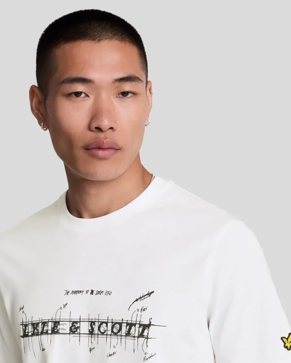 Lyle & Scott Vermächtnis | T-shirts<Anatomie der Schrift Grafik T-Shirt White