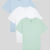 Lyle & Scott Geschenk-sets<Basic 3er Pack T-Shirt GreyedJade/Weiß/ChambrayBlau