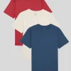 Lyle & Scott Geschenk-sets<Basic 3er Pack T-Shirt DunklerDenim/Jet-Stream/Erderot