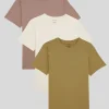 Lyle & Scott Geschenk-sets<Basic 3er Pack T-Shirt GetrockneterKräuter/Bimsstein/Geweih
