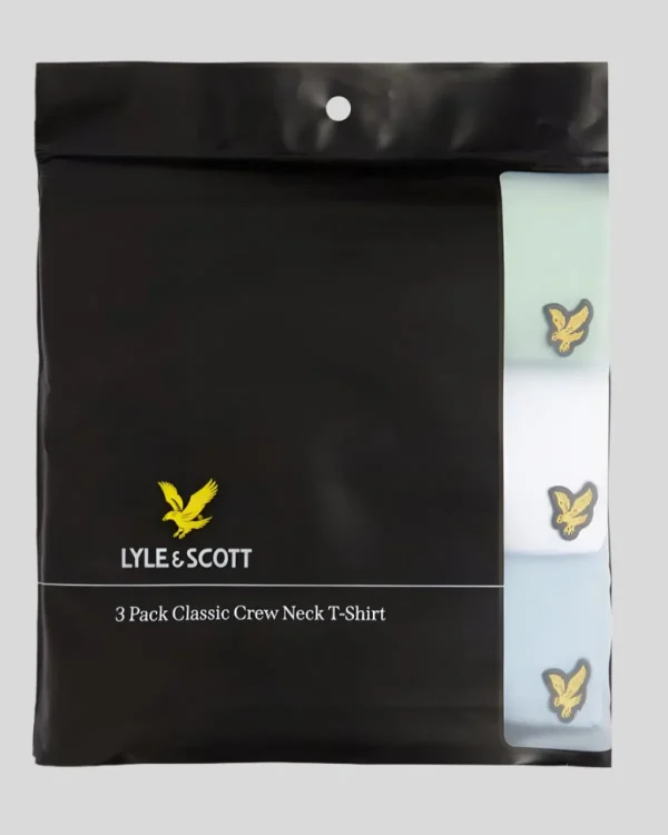 Lyle & Scott Geschenk-sets<Basic 3er Pack T-Shirt GreyedJade/Weiß/ChambrayBlau
