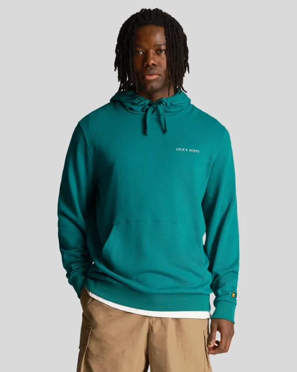 Lyle & Scott Drehbuchsticke | Kapuzenpullover<Bestickter Loopback-Kapuzenpullover Gerichtsgrün