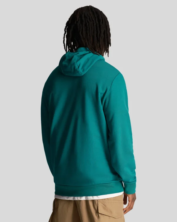 Lyle & Scott Drehbuchsticke | Kapuzenpullover<Bestickter Loopback-Kapuzenpullover Gerichtsgrün