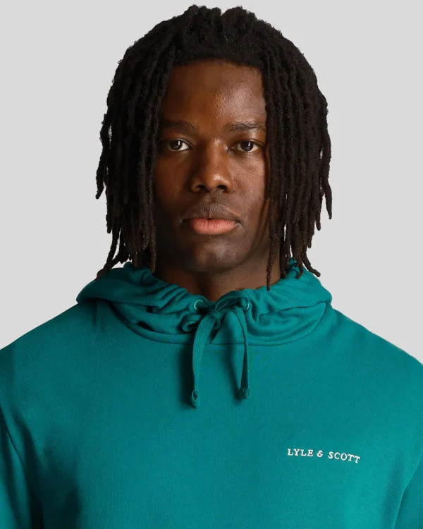 Lyle & Scott Drehbuchsticke | Kapuzenpullover<Bestickter Loopback-Kapuzenpullover Gerichtsgrün