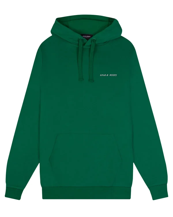 Lyle & Scott Drehbuchsticke | Kapuzenpullover<Bestickter Loopback-Kapuzenpullover Gerichtsgrün