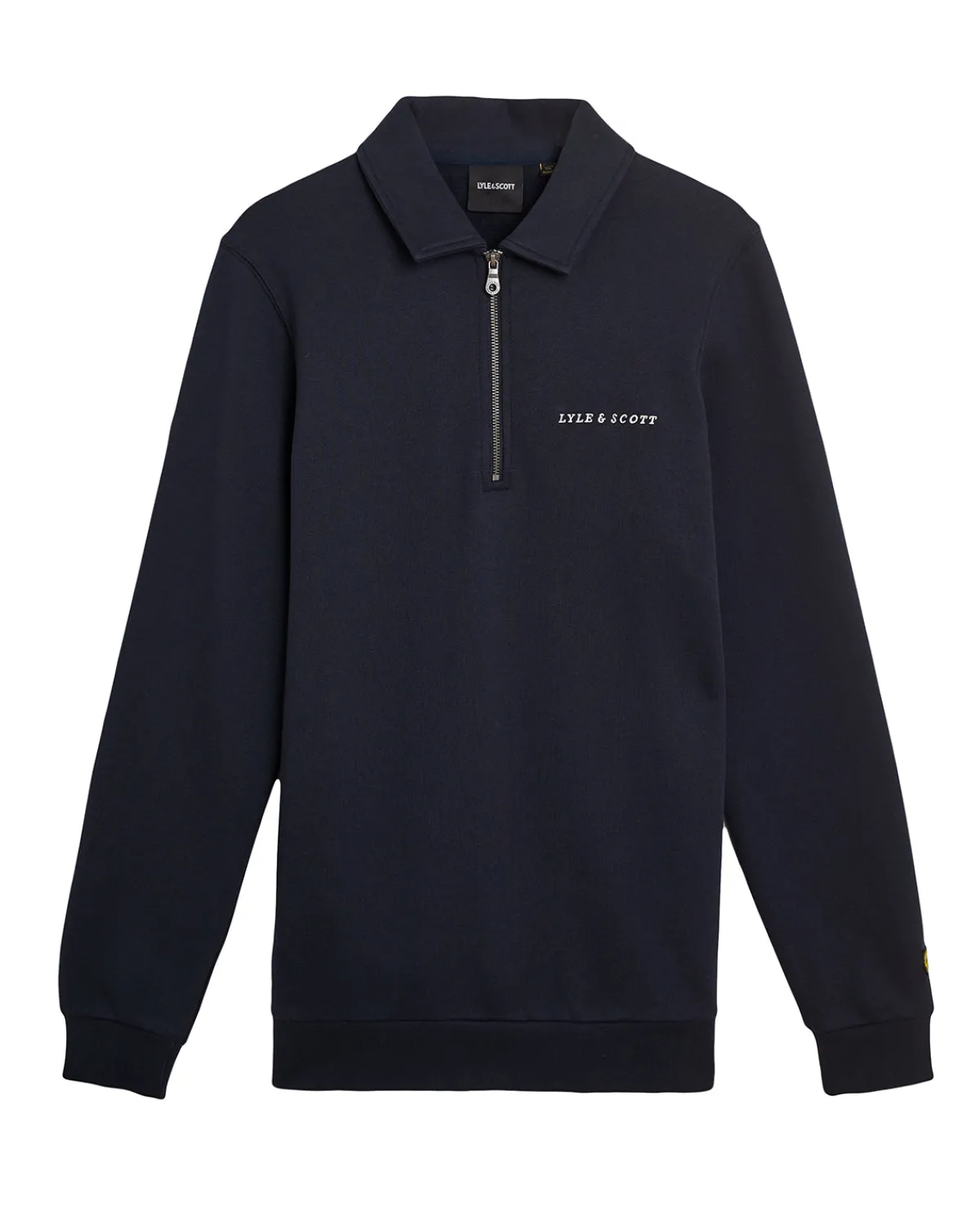 bestickter_pullover_mit__reiverschluss_und_kragen_3-1.webp Lyle & Scott Drehbuchsticke<Bestickter Pullover mit 1/4 Reißverschluss und Kragen DarkNavy/Cove