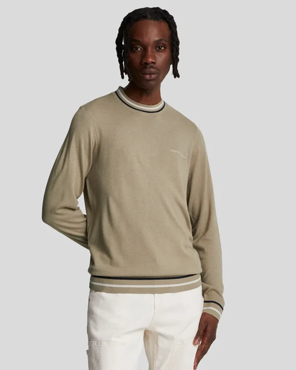 Lyle & Scott Drehbuchsticke | Pullover & Strickwaren<Bestickter Pullover mit Rundhalsausschnitt SageUniform
