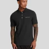Lyle & Scott Drehbuchsticke | Polohemden<Besticktes Polohemd JetBlack/White