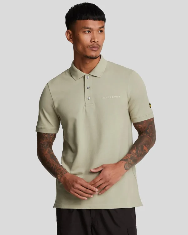 Lyle & Scott Drehbuchsticke | Polohemden<Besticktes Polohemd DriedSage/Cove