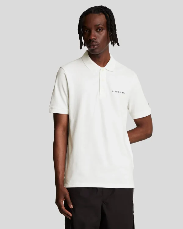 Lyle & Scott Drehbuchsticke | Polohemden<Besticktes Polohemd White/JetBlack