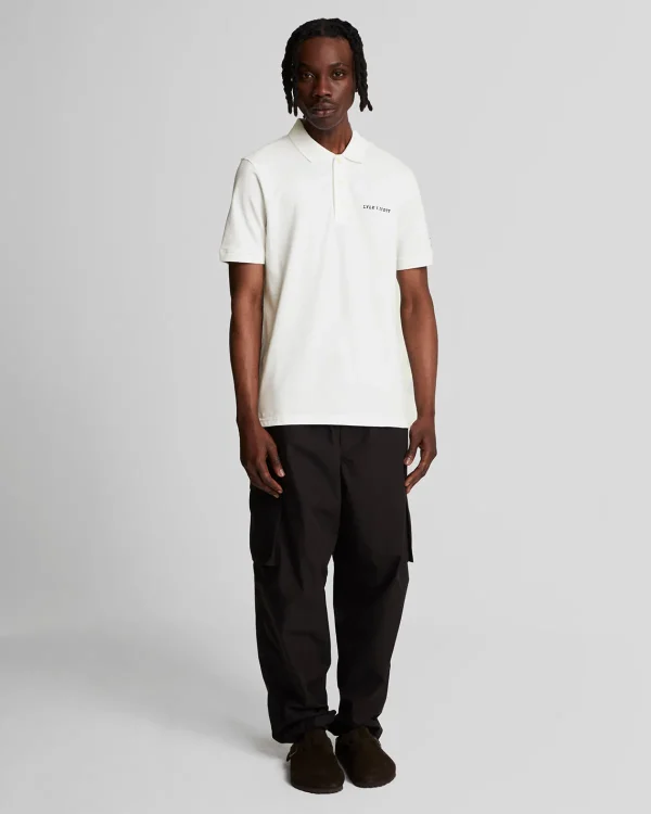 Lyle & Scott Drehbuchsticke | Polohemden<Besticktes Polohemd White/JetBlack