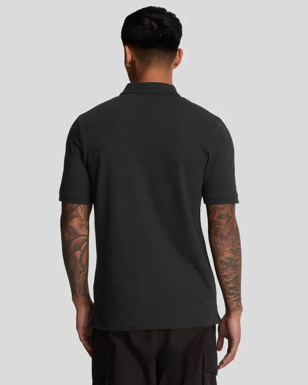 Lyle & Scott Drehbuchsticke | Polohemden<Besticktes Polohemd JetBlack/White