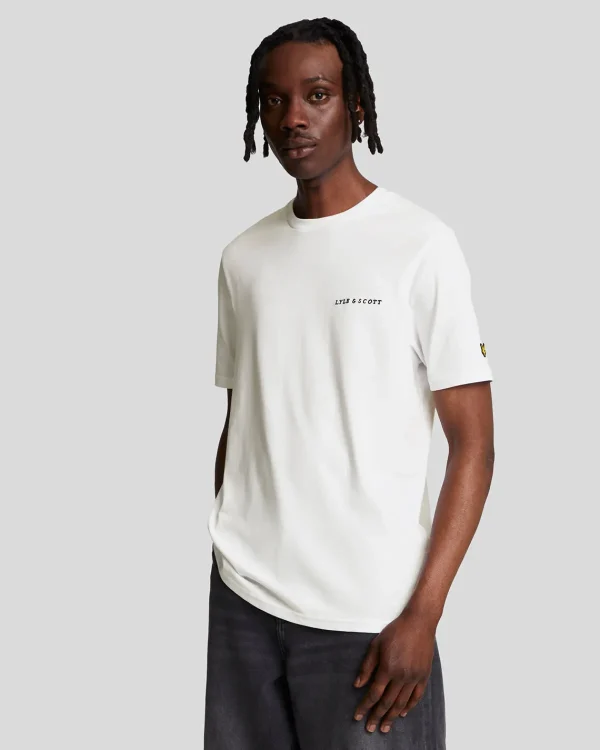 Lyle & Scott Drehbuchsticke | T-shirts<Besticktes T-Shirt White/JetBlack
