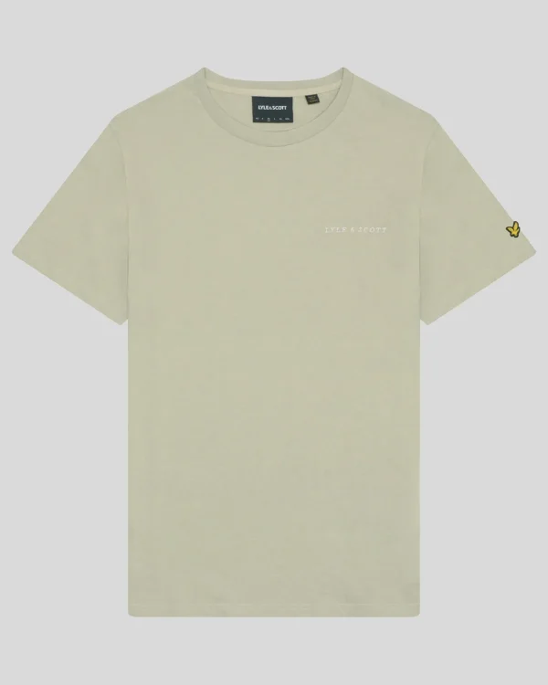 Lyle & Scott Drehbuchsticke | T-shirts<Besticktes T-Shirt DriedSage/Cove