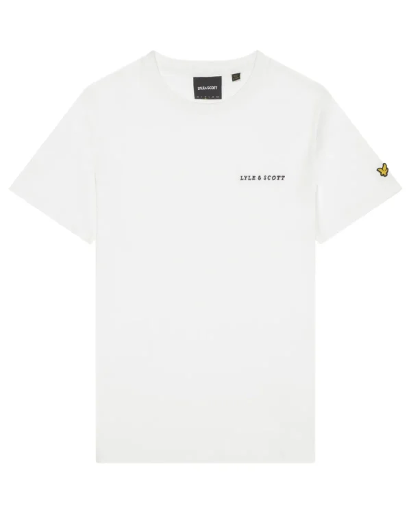 Lyle & Scott Drehbuchsticke | T-shirts<Besticktes T-Shirt White/JetBlack