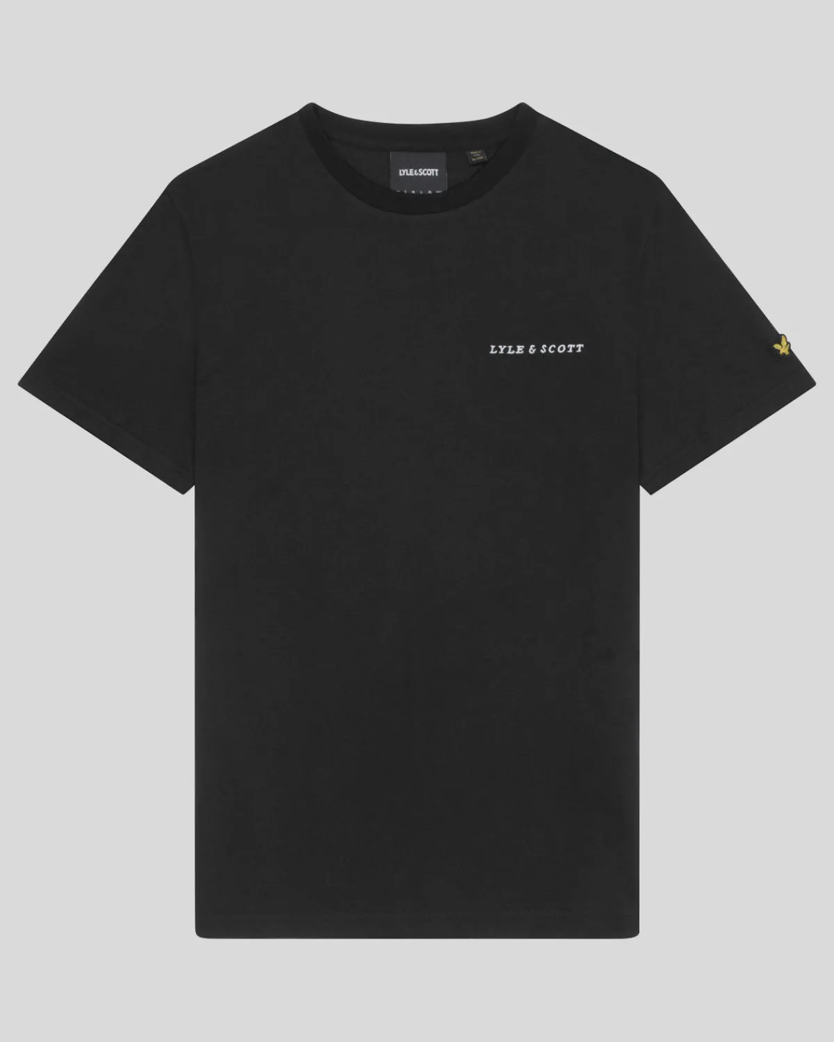 besticktes_tshirt_4.webp Lyle & Scott Drehbuchsticke | T-shirts<Besticktes T-Shirt JetBlack/White