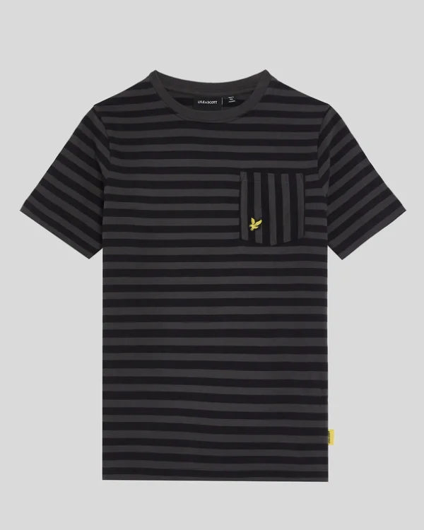 Lyle & Scott Kinder Polos & T-shirts<Bretonisches T-Shirt für Kinder JetBlack