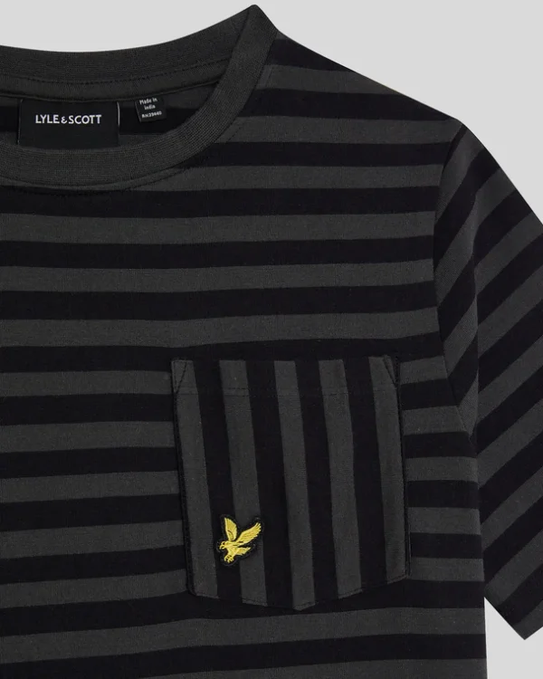 Lyle & Scott Kinder Polos & T-shirts<Bretonisches T-Shirt für Kinder JetBlack