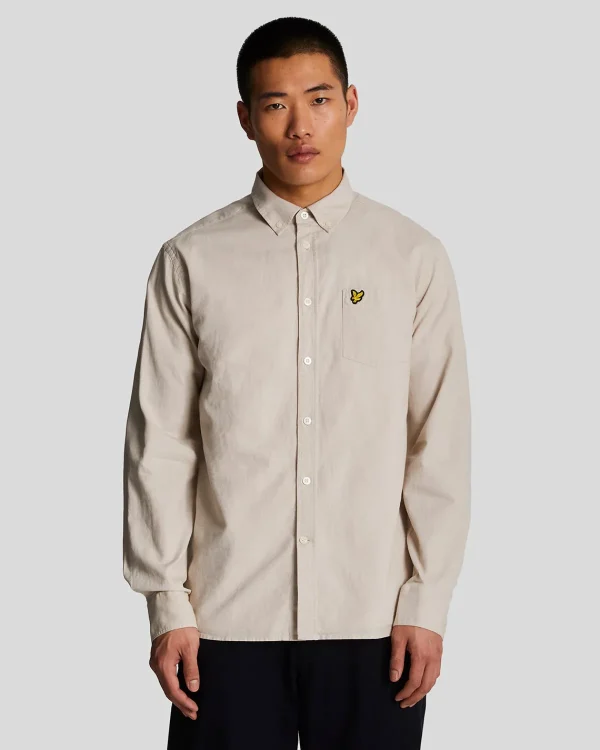 Lyle & Scott Hemden<Button Down Hemd aus Baumwolle und Leinen Bucht