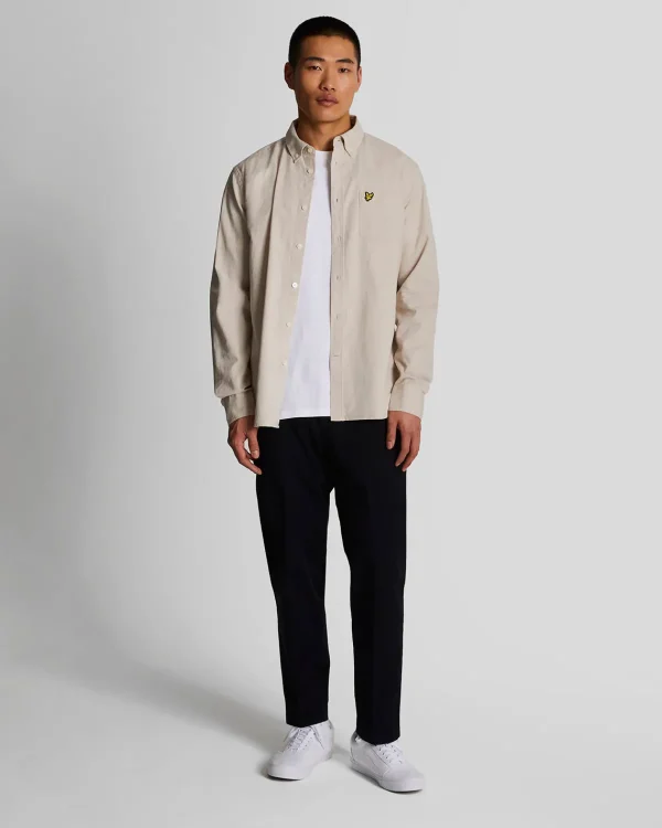 Lyle & Scott Hemden<Button Down Hemd aus Baumwolle und Leinen Bucht