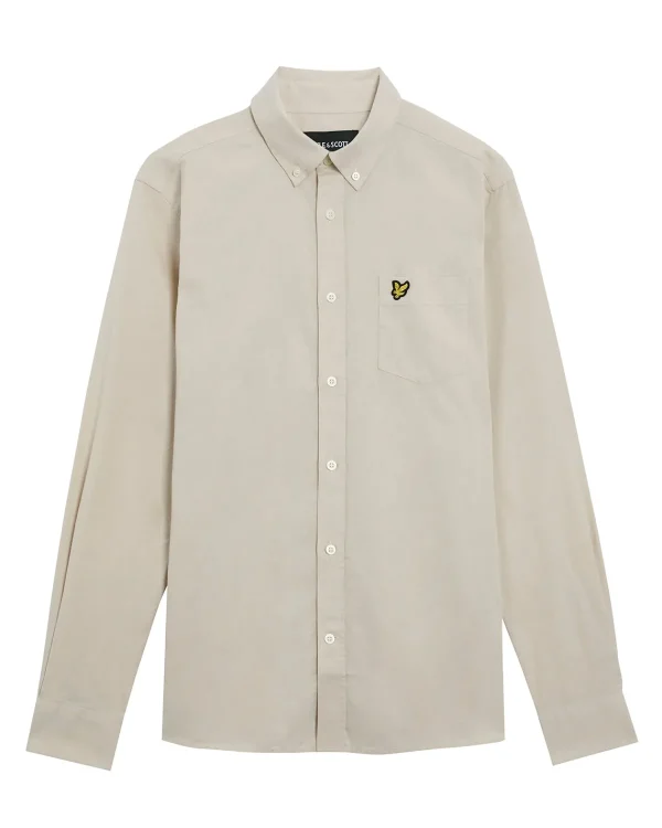 Lyle & Scott Hemden<Button Down Hemd aus Baumwolle und Leinen Bucht