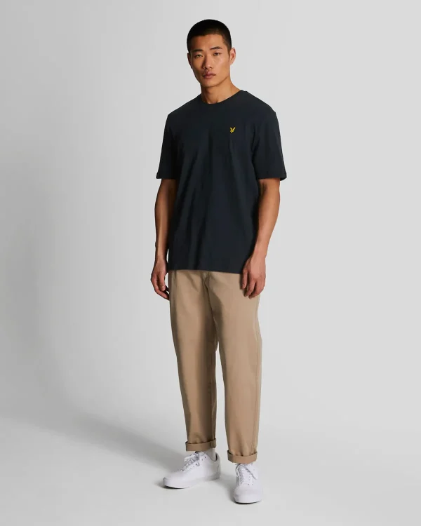 Lyle & Scott Vermächtnis | T-shirts<Chunky Slub T-Shirt DunkleMarine