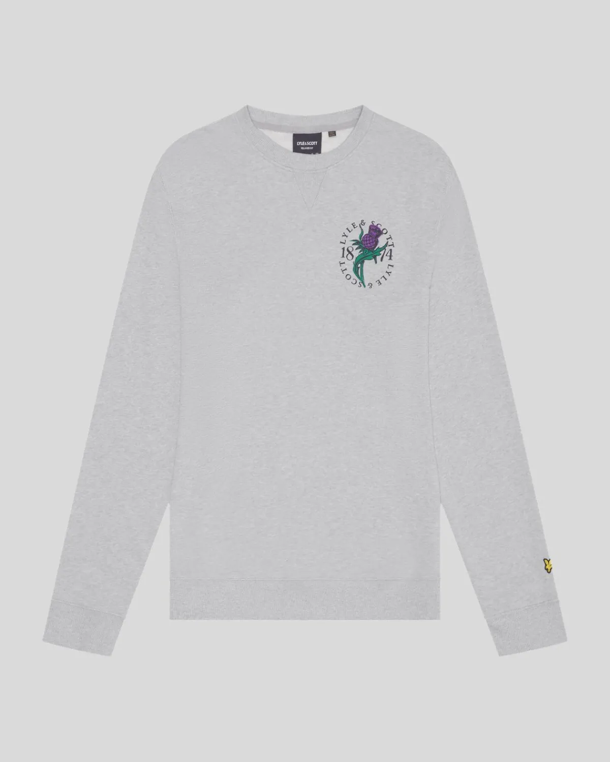 distel_flora_bedrucktes_sweatshirt_mit_rundhalsausschnitt_4-2.webp Lyle & Scott Vermächtnis | Sweatshirts<Distel Flora Bedrucktes Sweatshirt mit Rundhalsausschnitt LightGreyMarl