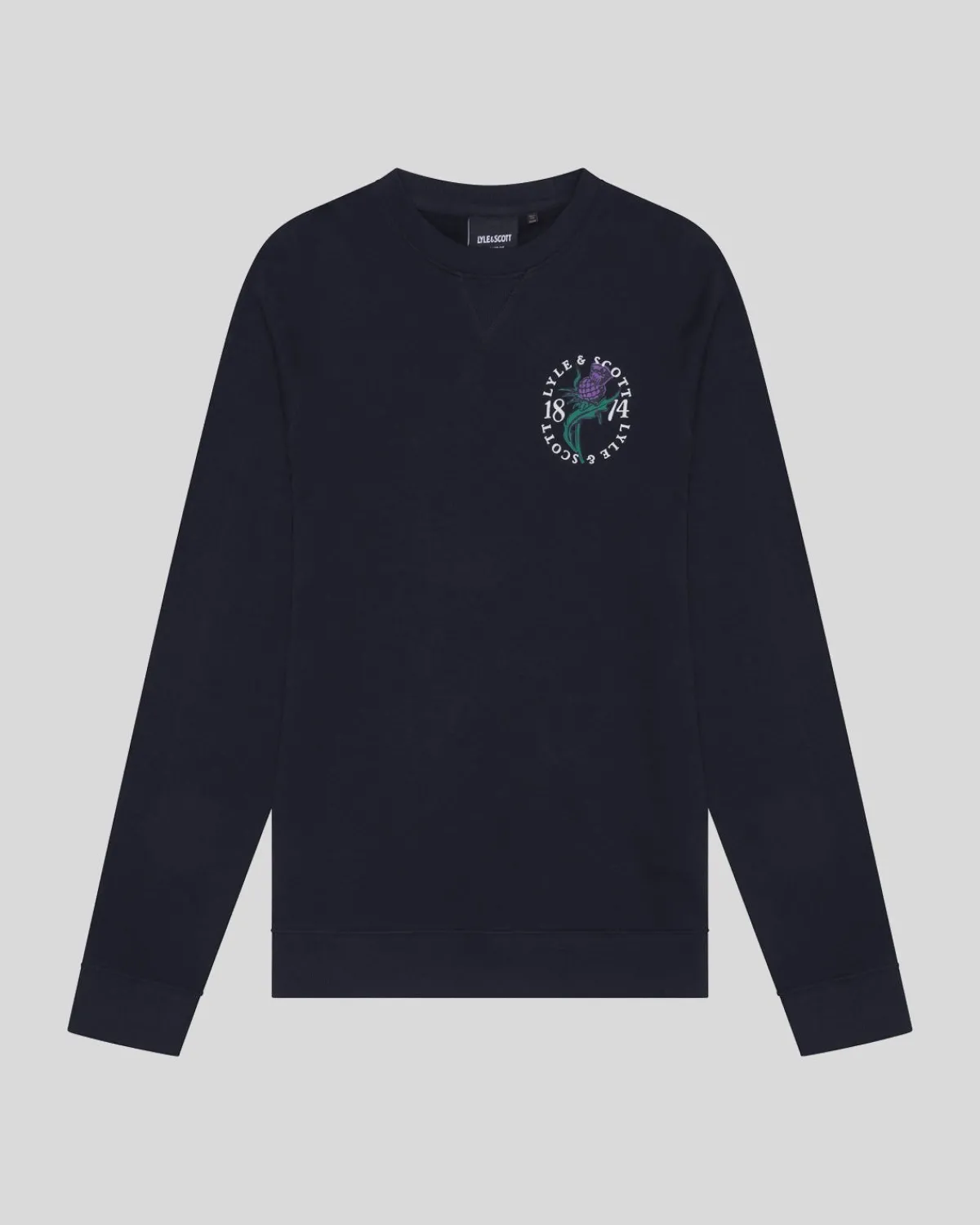 distel_flora_bedrucktes_sweatshirt_mit_rundhalsausschnitt_4.webp Lyle & Scott Vermächtnis | Sweatshirts<Distel Flora Bedrucktes Sweatshirt mit Rundhalsausschnitt Saddle