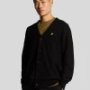 Lyle & Scott Pullover & Strickwaren<Doppelt gestrickte Strickjacke mit V-Ausschnitt JetBlack