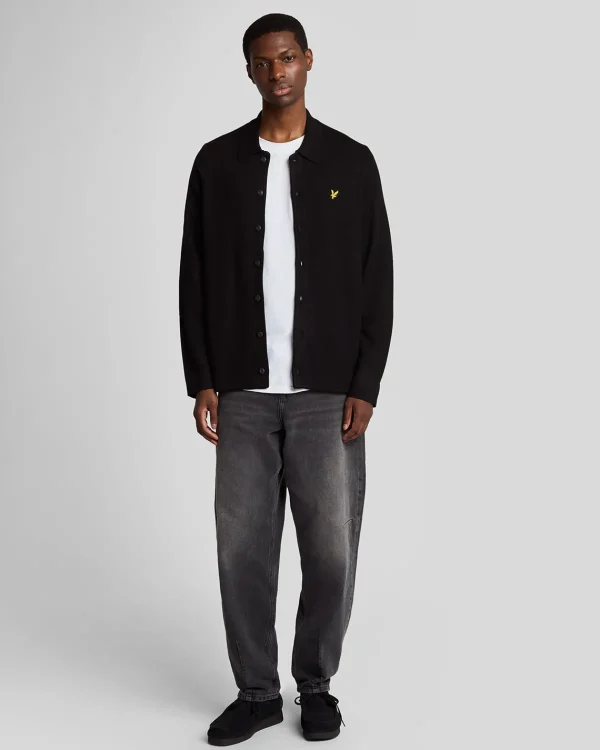 Lyle & Scott Vermächtnis | Hemden<Doppelt gestricktes Hemd JetBlack