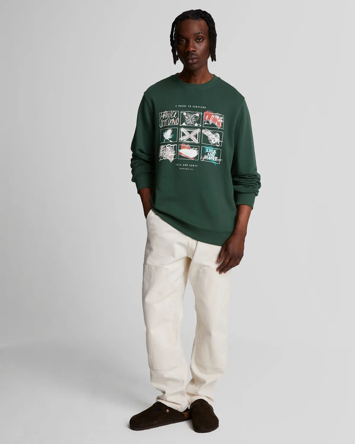 ein_fhrer_durch_schottland_grafik_sweatshirt_1.webp Lyle & Scott Vermächtnis | Sweatshirts<Ein Führer durch Schottland Grafik Sweatshirt ArgyleTeal