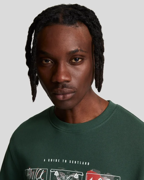 Lyle & Scott Vermächtnis | Sweatshirts<Ein Führer durch Schottland Grafik Sweatshirt ArgyleTeal