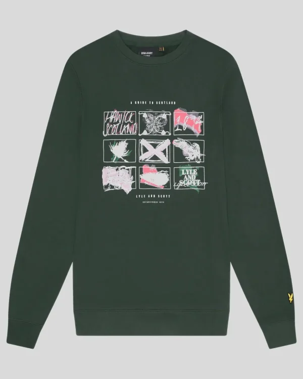 Lyle & Scott Vermächtnis | Sweatshirts<Ein Führer durch Schottland Grafik Sweatshirt ArgyleTeal