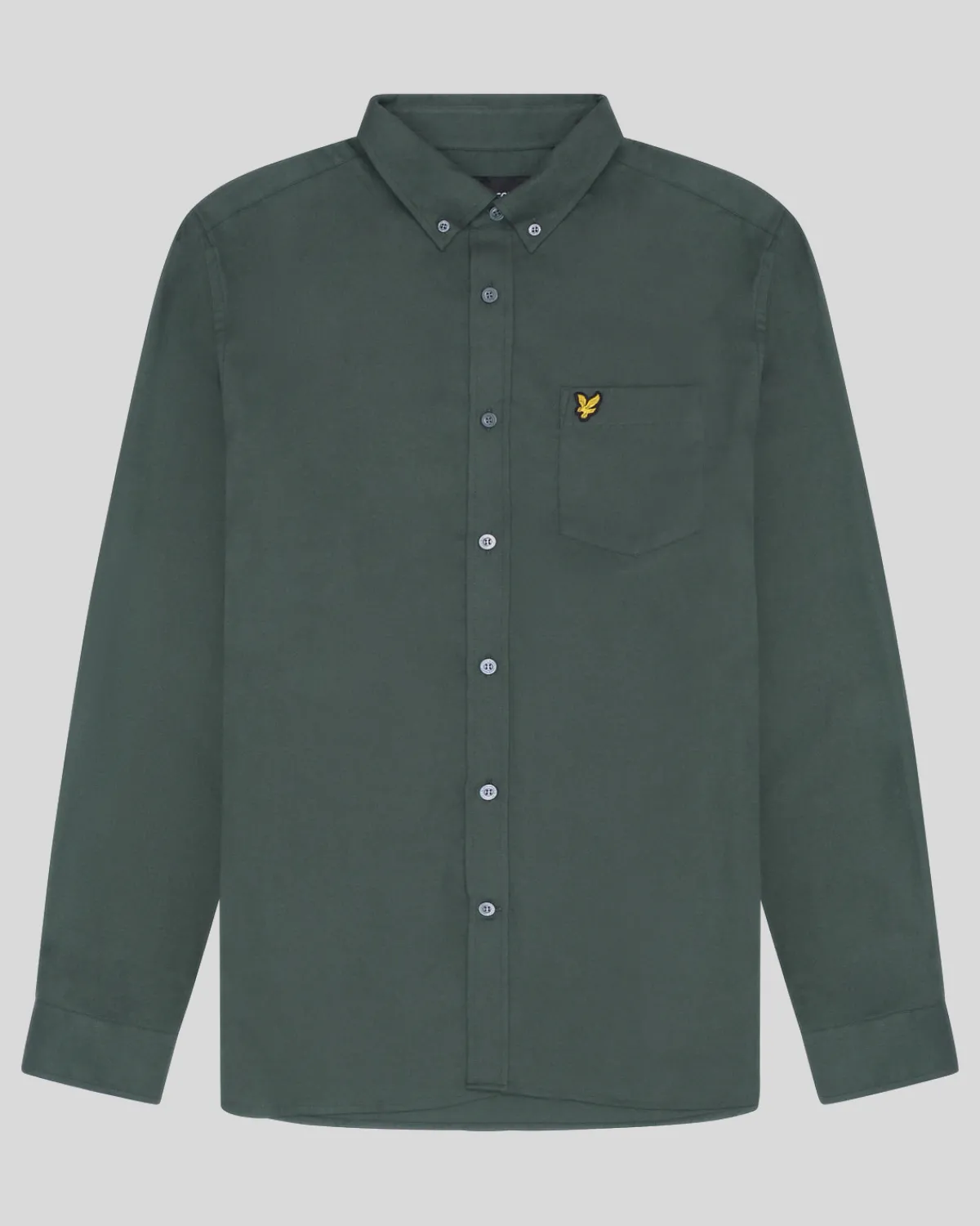 einfarbiges_flanellhemd_0-1.webp Lyle & Scott Groß & Groß | Übergrößen<Einfarbiges Flanellhemd DeepGreen