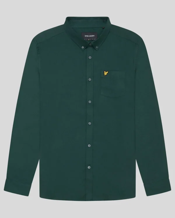 Lyle & Scott Groß & Groß | Übergrößen<Einfarbiges Flanellhemd ArgyleTeal