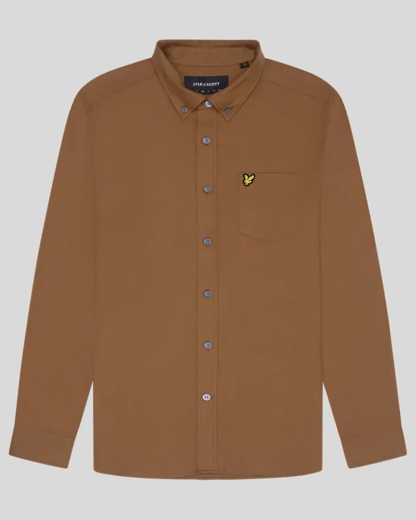 Lyle & Scott Groß & Groß | Übergrößen<Einfarbiges Flanellhemd WildNettle