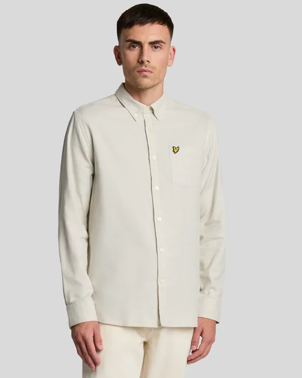 Lyle & Scott Vermächtnis | Hemden<Einfarbiges Flanellhemd Canvas