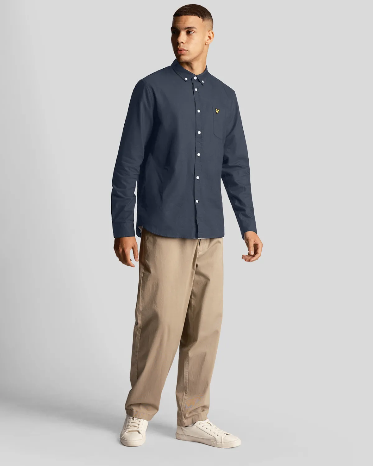 einfarbiges_flanellhemd_1-1.webp Lyle & Scott Hemden<Einfarbiges Flanellhemd Gunmetal