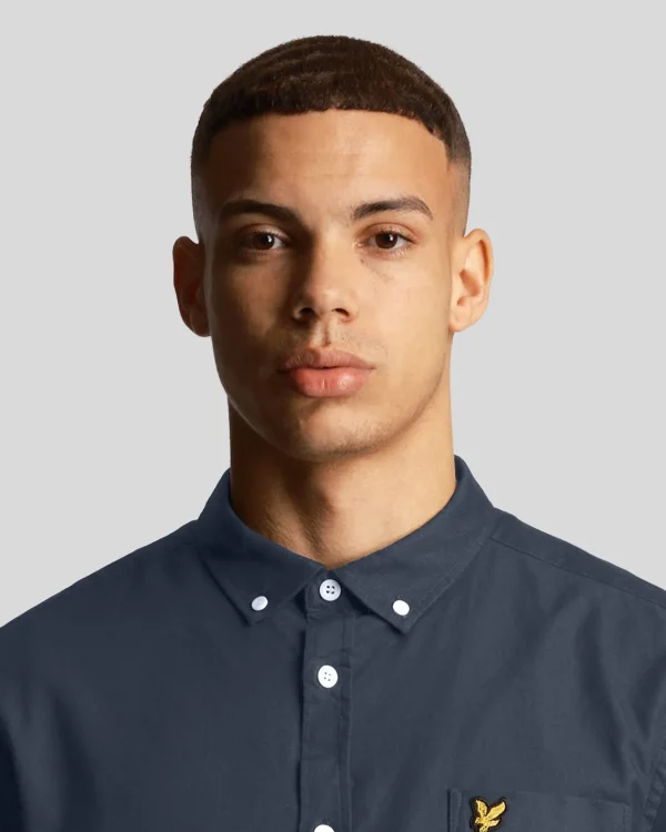 Lyle & Scott Hemden<Einfarbiges Flanellhemd Gunmetal
