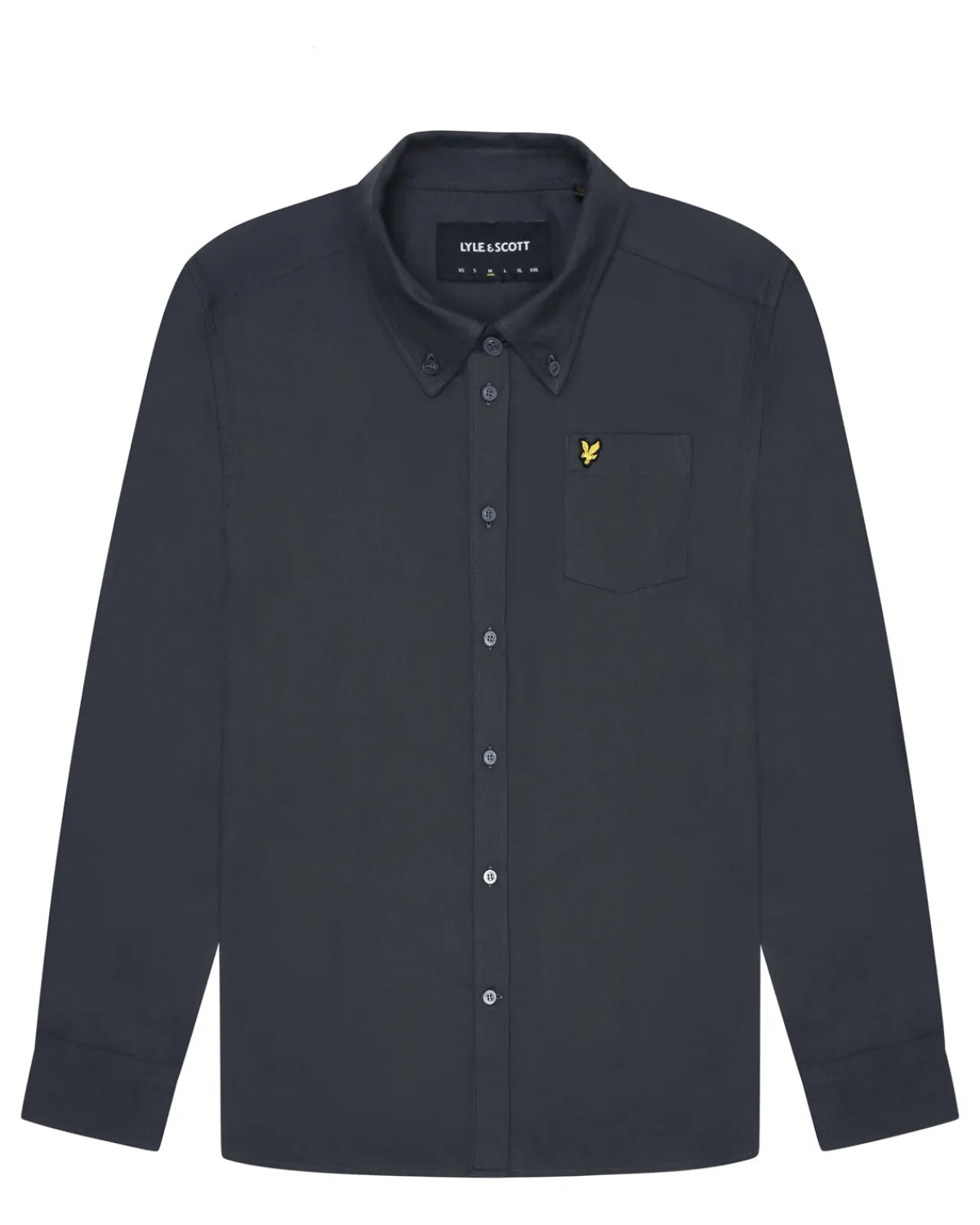 einfarbiges_flanellhemd_4.webp Lyle & Scott Hemden<Einfarbiges Flanellhemd Gunmetal