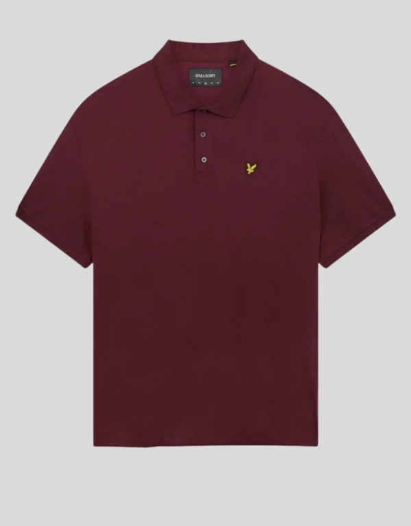 Lyle & Scott Groß & Groß | Übergrößen<Einfarbiges Polohemd Burgund