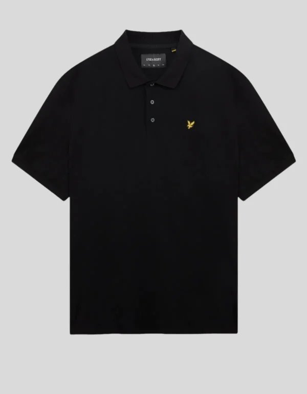 Lyle & Scott Groß & Groß | Übergrößen<Einfarbiges Polohemd Pechschwarz