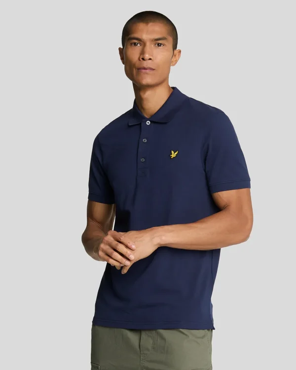 Lyle & Scott Grundlegendes | Polohemden<Einfarbiges Polohemd Marine