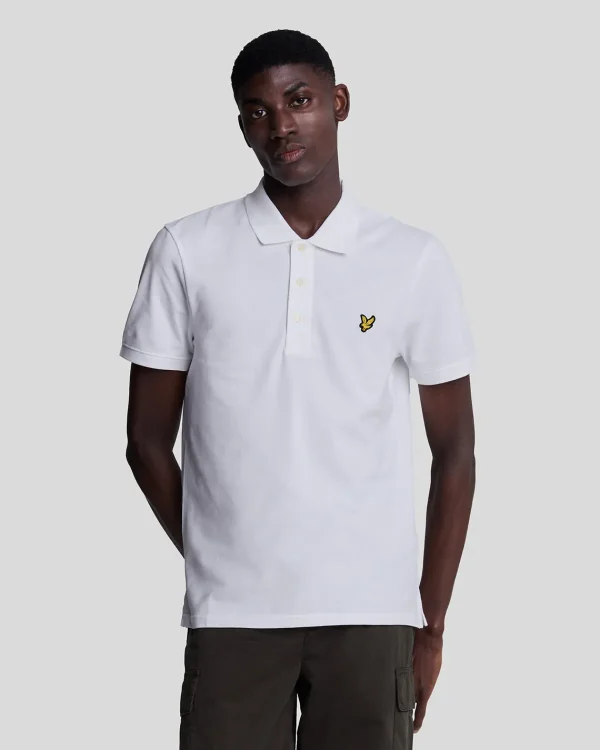 Lyle & Scott Grundlegendes | Polohemden<Einfarbiges Polohemd Weiss