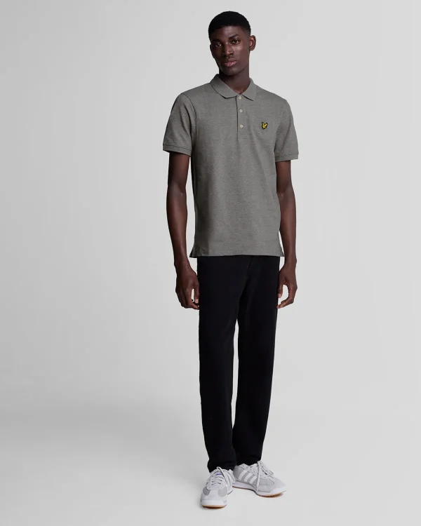 Lyle & Scott Grundlegendes | Polohemden<Einfarbiges Polohemd MidGreyMargel