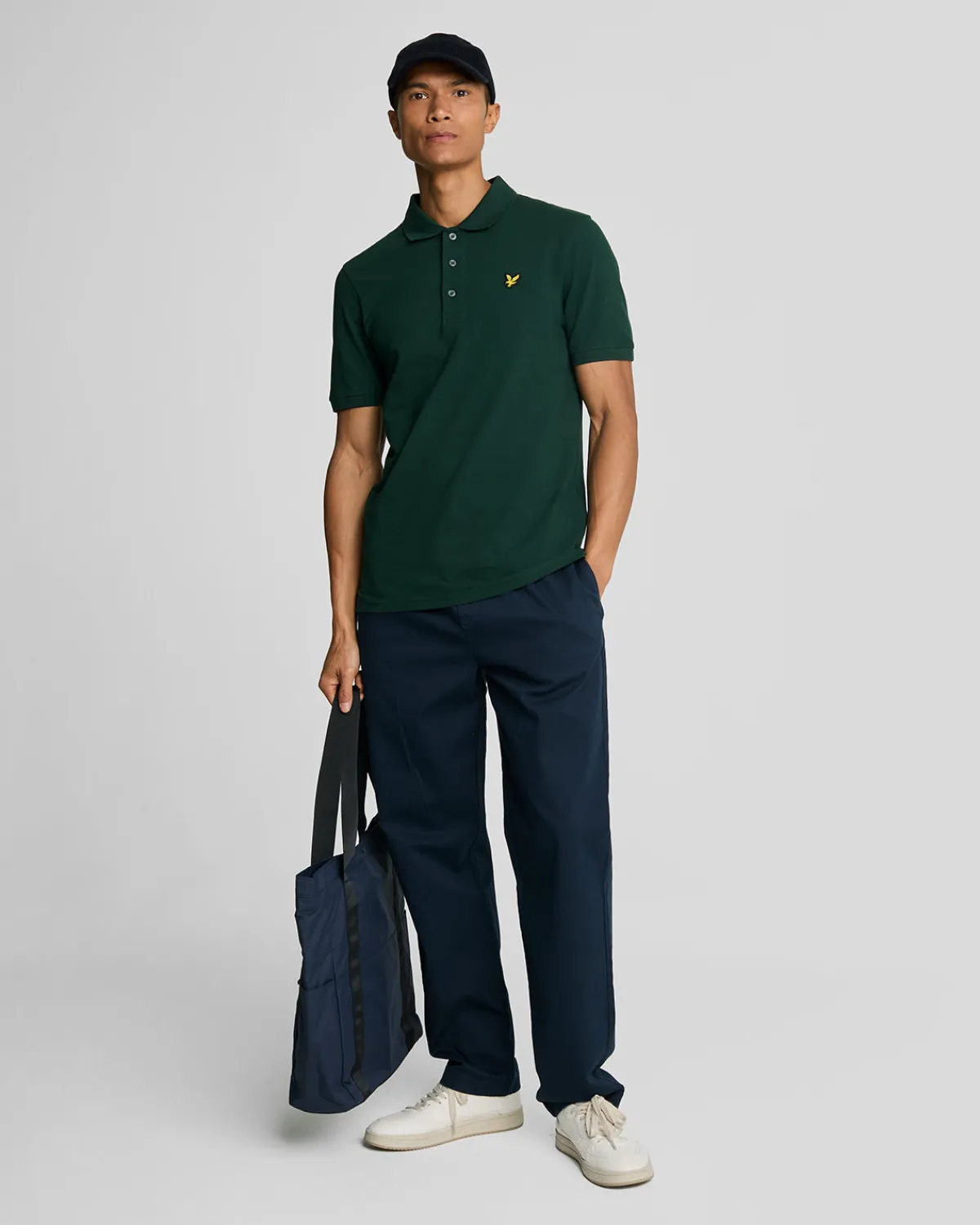 einfarbiges_polohemd_1-3.webp Lyle & Scott Grundlegendes | Polohemden<Einfarbiges Polohemd Dunkelgrün