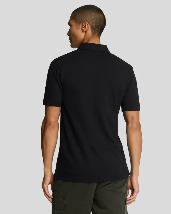 Lyle & Scott Grundlegendes | Polohemden<Einfarbiges Polohemd Pechschwarz