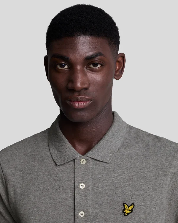 Lyle & Scott Grundlegendes | Polohemden<Einfarbiges Polohemd MidGreyMargel