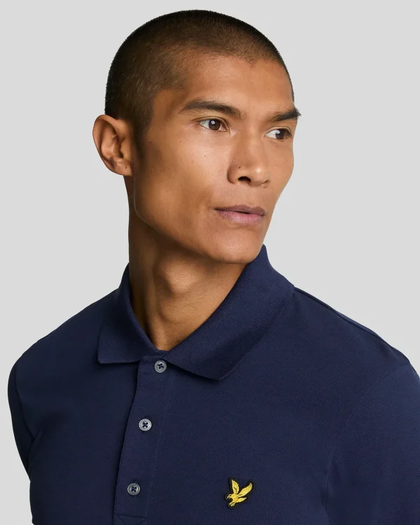 Lyle & Scott Grundlegendes | Polohemden<Einfarbiges Polohemd Marine